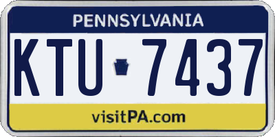 PA license plate KTU7437