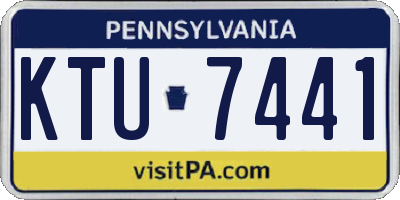 PA license plate KTU7441