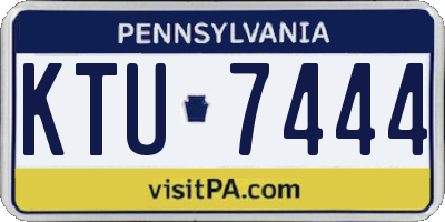 PA license plate KTU7444