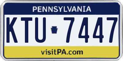 PA license plate KTU7447