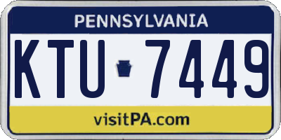 PA license plate KTU7449