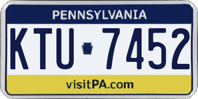 PA license plate KTU7452