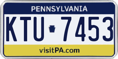 PA license plate KTU7453