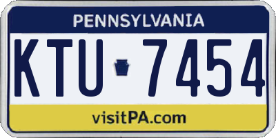 PA license plate KTU7454