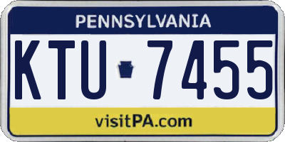 PA license plate KTU7455