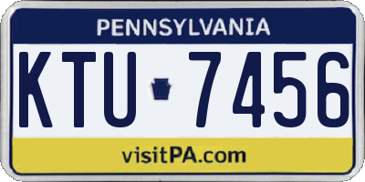 PA license plate KTU7456