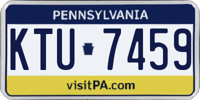 PA license plate KTU7459