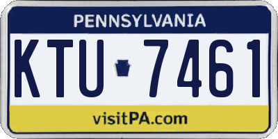 PA license plate KTU7461