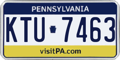 PA license plate KTU7463