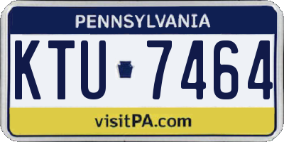 PA license plate KTU7464