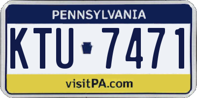 PA license plate KTU7471
