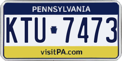 PA license plate KTU7473