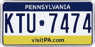 PA license plate KTU7474