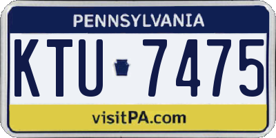 PA license plate KTU7475