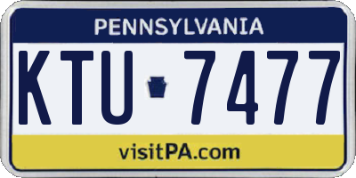 PA license plate KTU7477