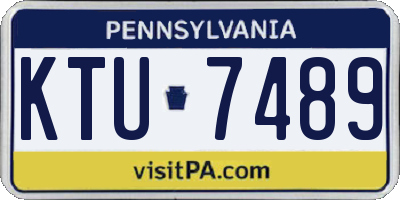 PA license plate KTU7489