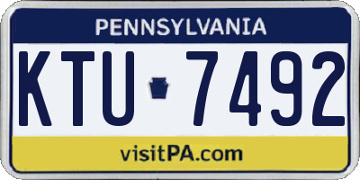 PA license plate KTU7492