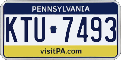 PA license plate KTU7493