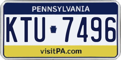 PA license plate KTU7496