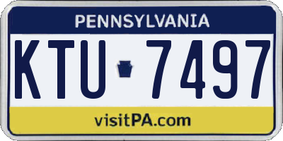 PA license plate KTU7497