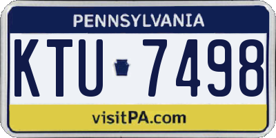 PA license plate KTU7498