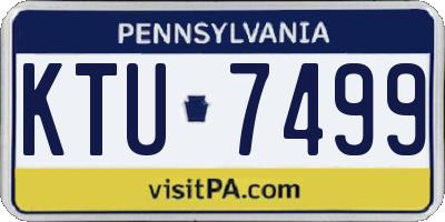 PA license plate KTU7499