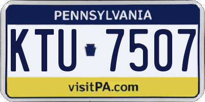 PA license plate KTU7507