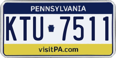 PA license plate KTU7511