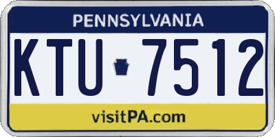 PA license plate KTU7512