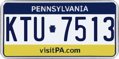 PA license plate KTU7513