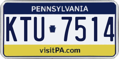 PA license plate KTU7514