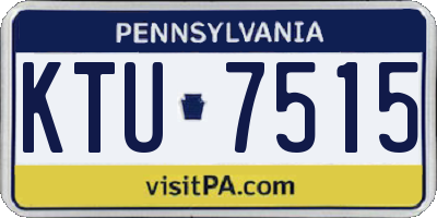 PA license plate KTU7515