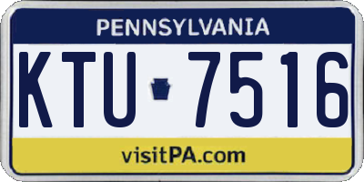 PA license plate KTU7516