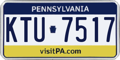 PA license plate KTU7517
