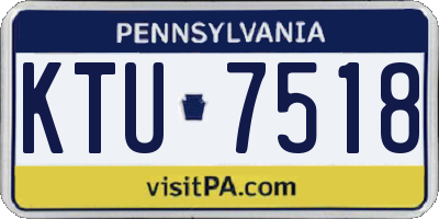 PA license plate KTU7518