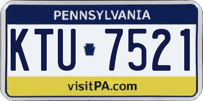 PA license plate KTU7521