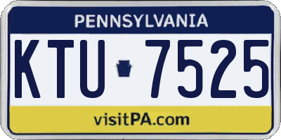 PA license plate KTU7525