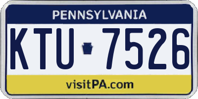 PA license plate KTU7526