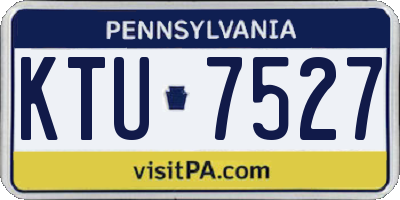 PA license plate KTU7527