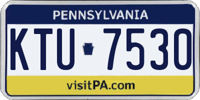 PA license plate KTU7530