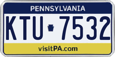 PA license plate KTU7532