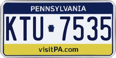 PA license plate KTU7535