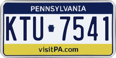 PA license plate KTU7541