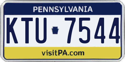 PA license plate KTU7544