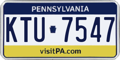 PA license plate KTU7547