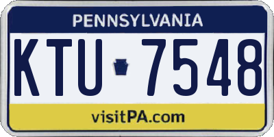 PA license plate KTU7548