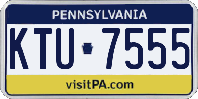 PA license plate KTU7555