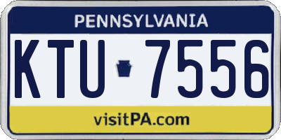 PA license plate KTU7556