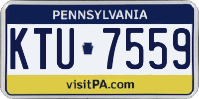 PA license plate KTU7559