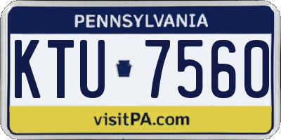 PA license plate KTU7560